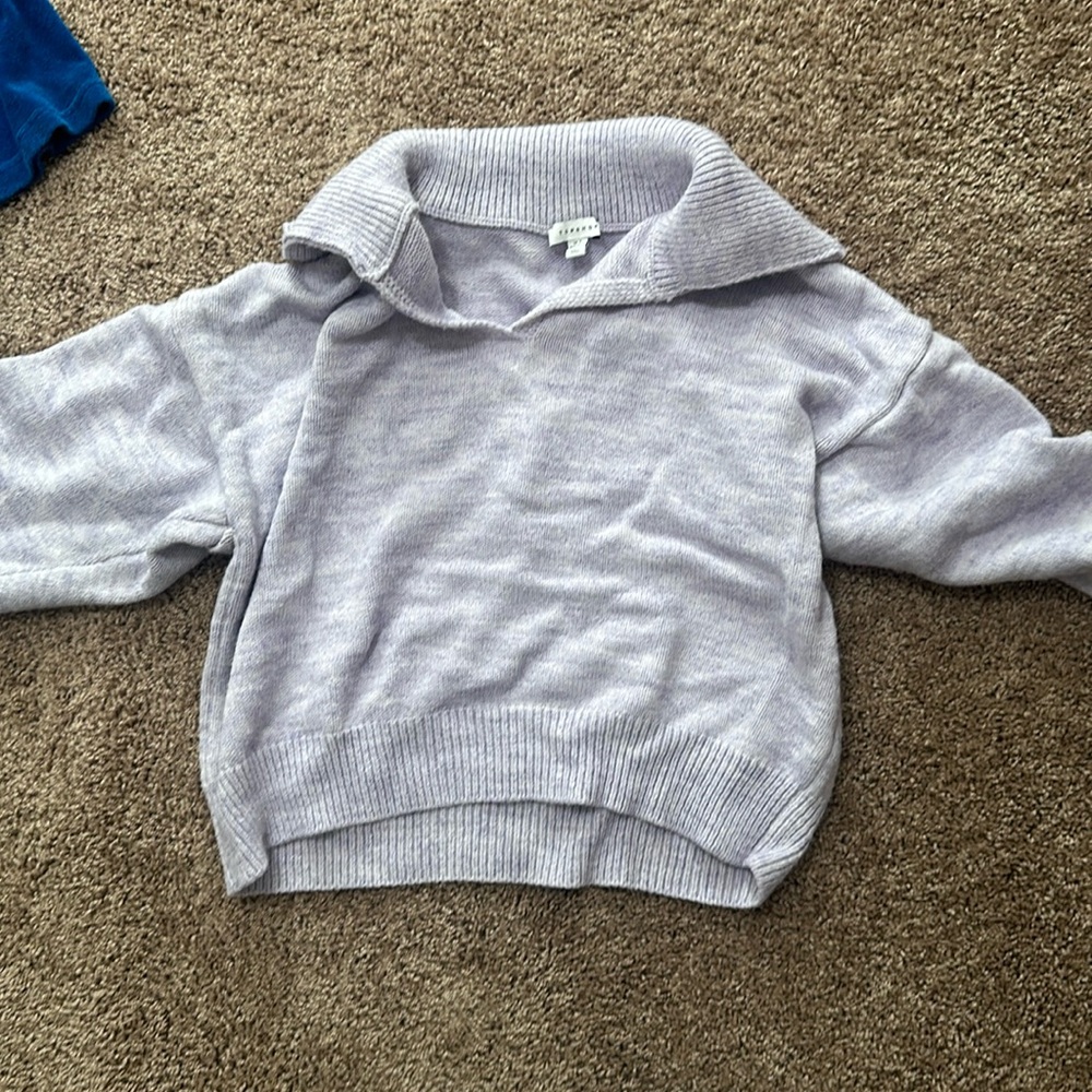 Topshop knitted oversized collared sweater